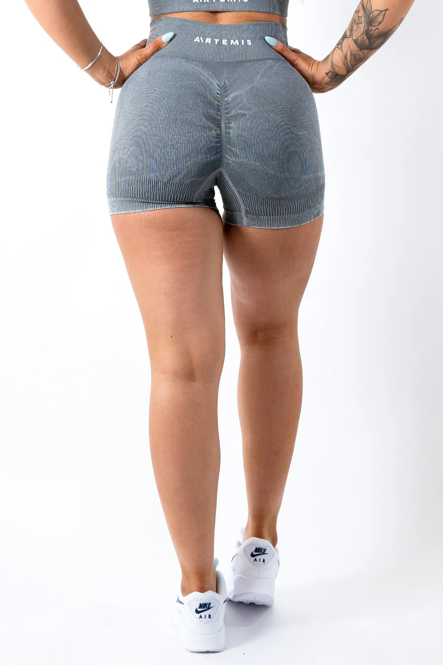 Ruby Rib Scrunchbum Shorts Grey