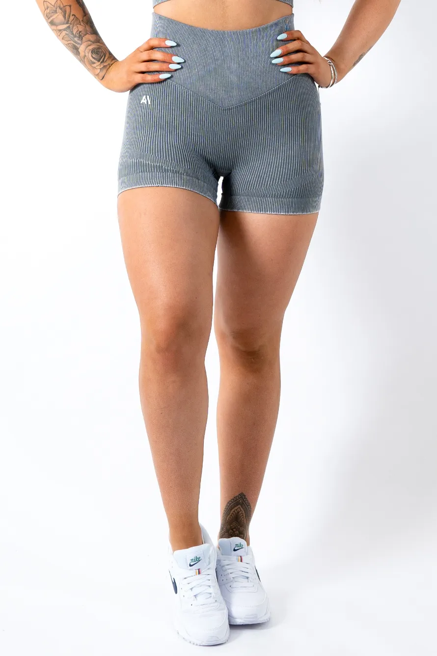 Ruby Rib Scrunchbum Shorts Grey