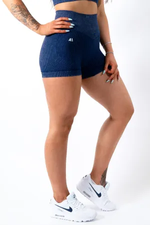 Ruby Rib Scrunchbum Shorts Navy