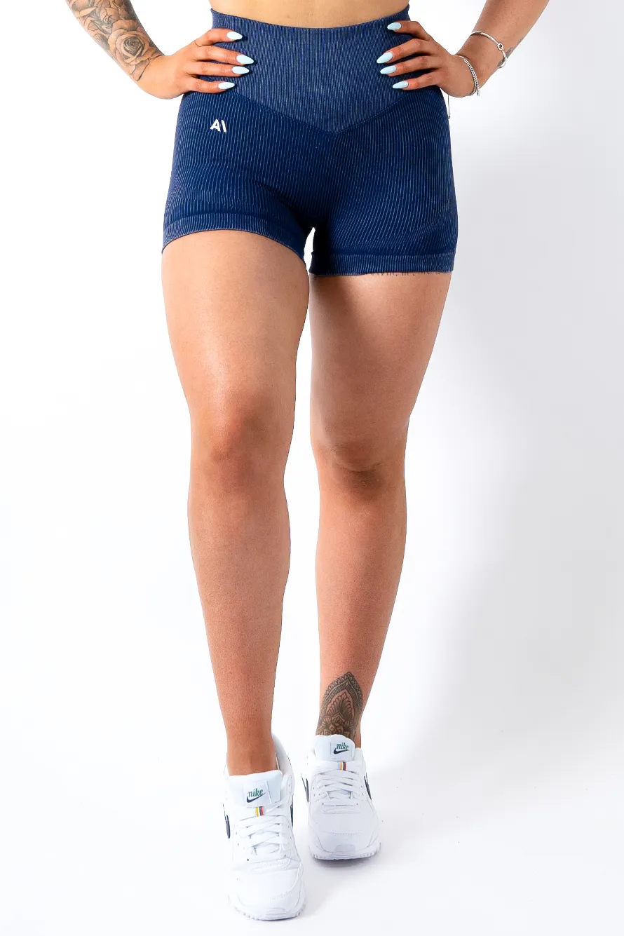 Ruby Rib Scrunchbum Shorts Navy