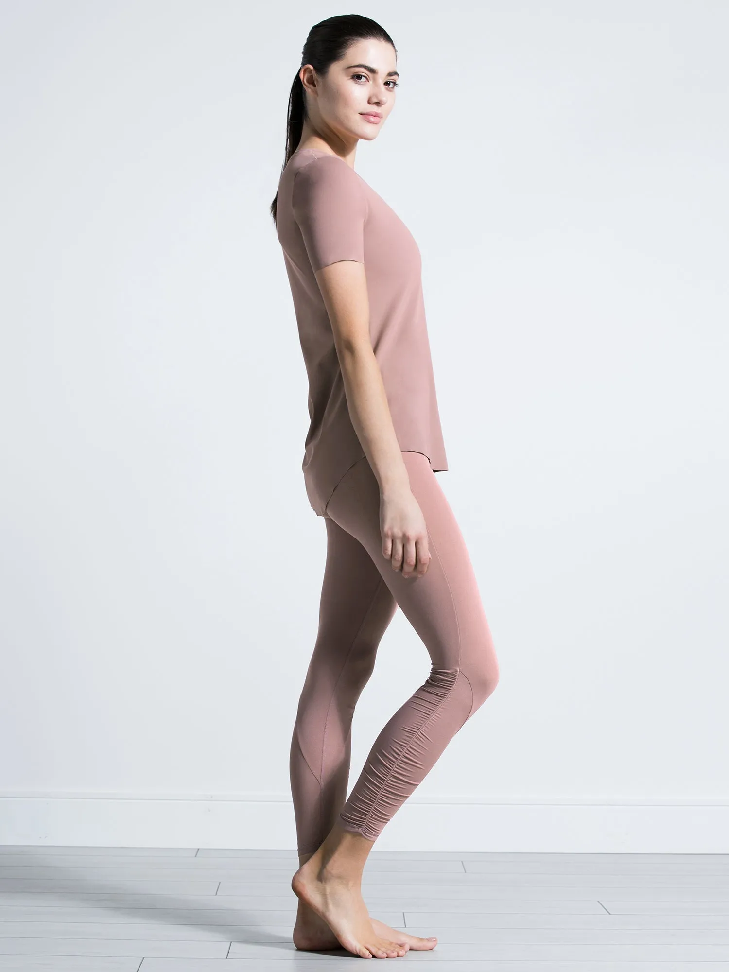 RUCHED NUDE PANTS