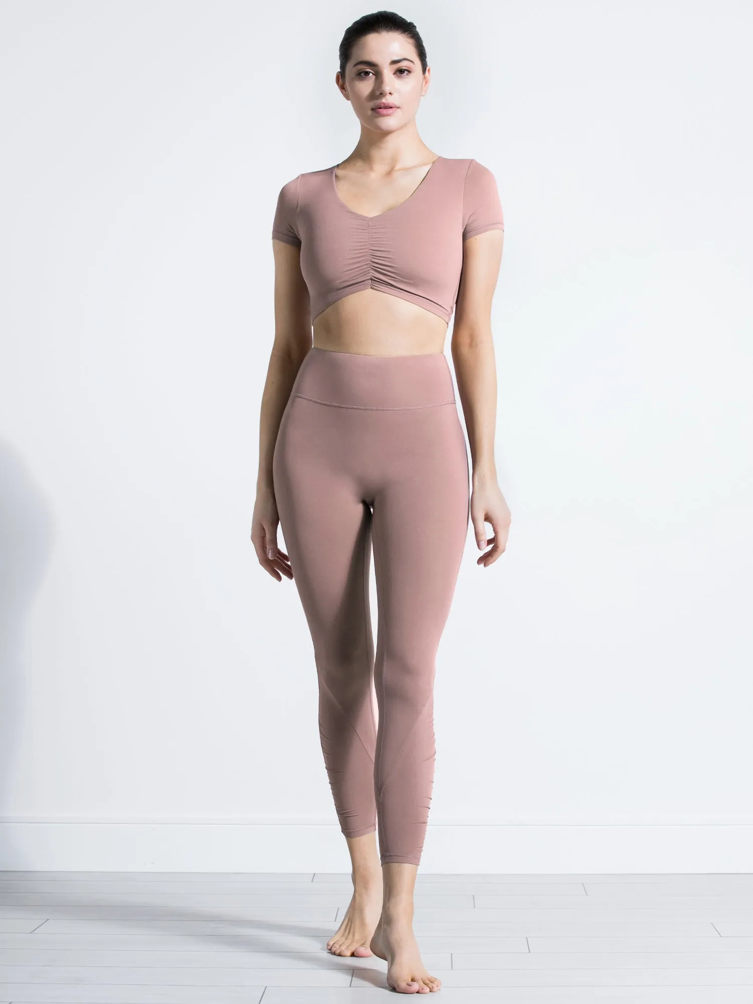 RUCHED NUDE PANTS