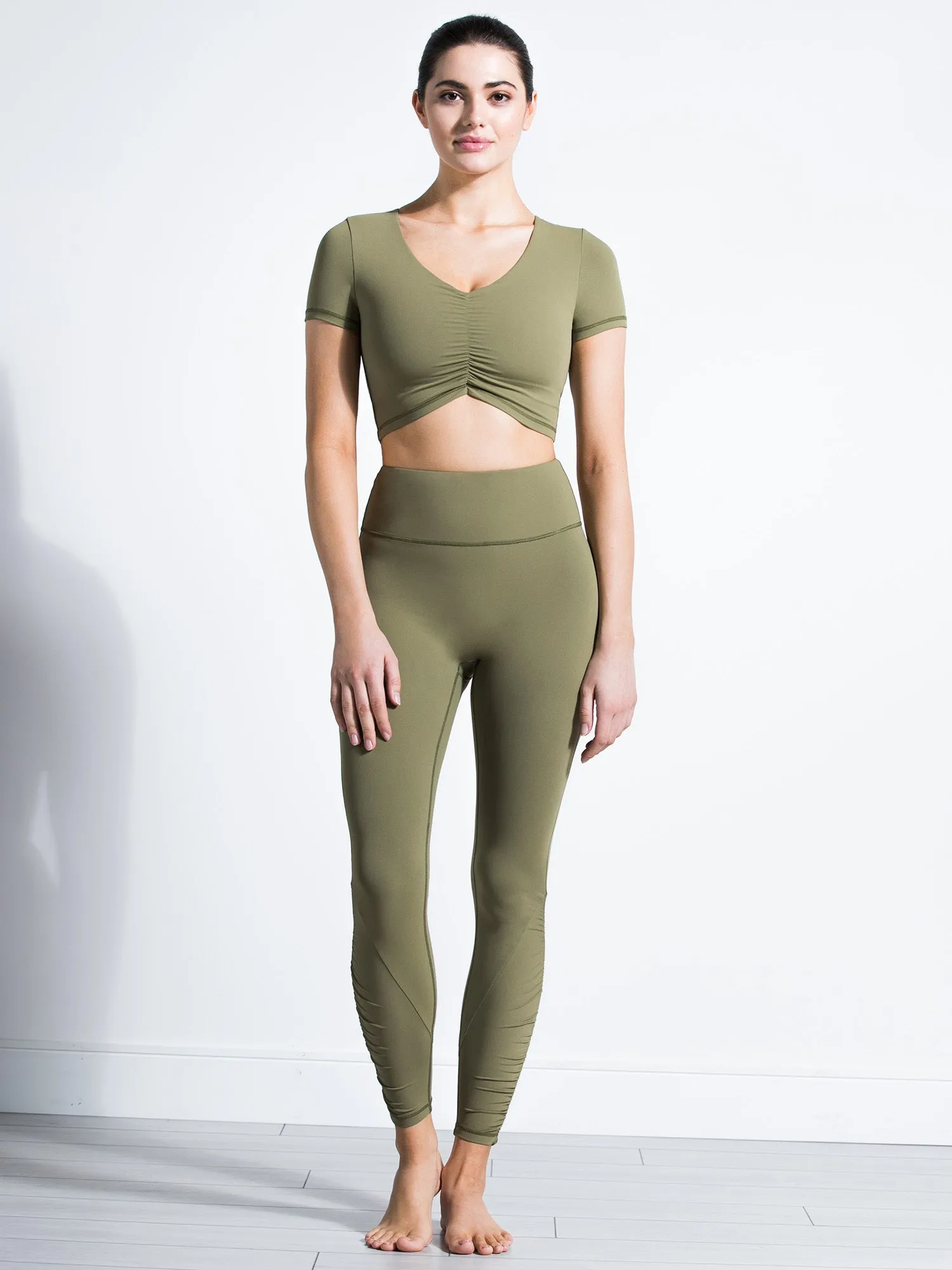 RUCHED NUDE PANTS