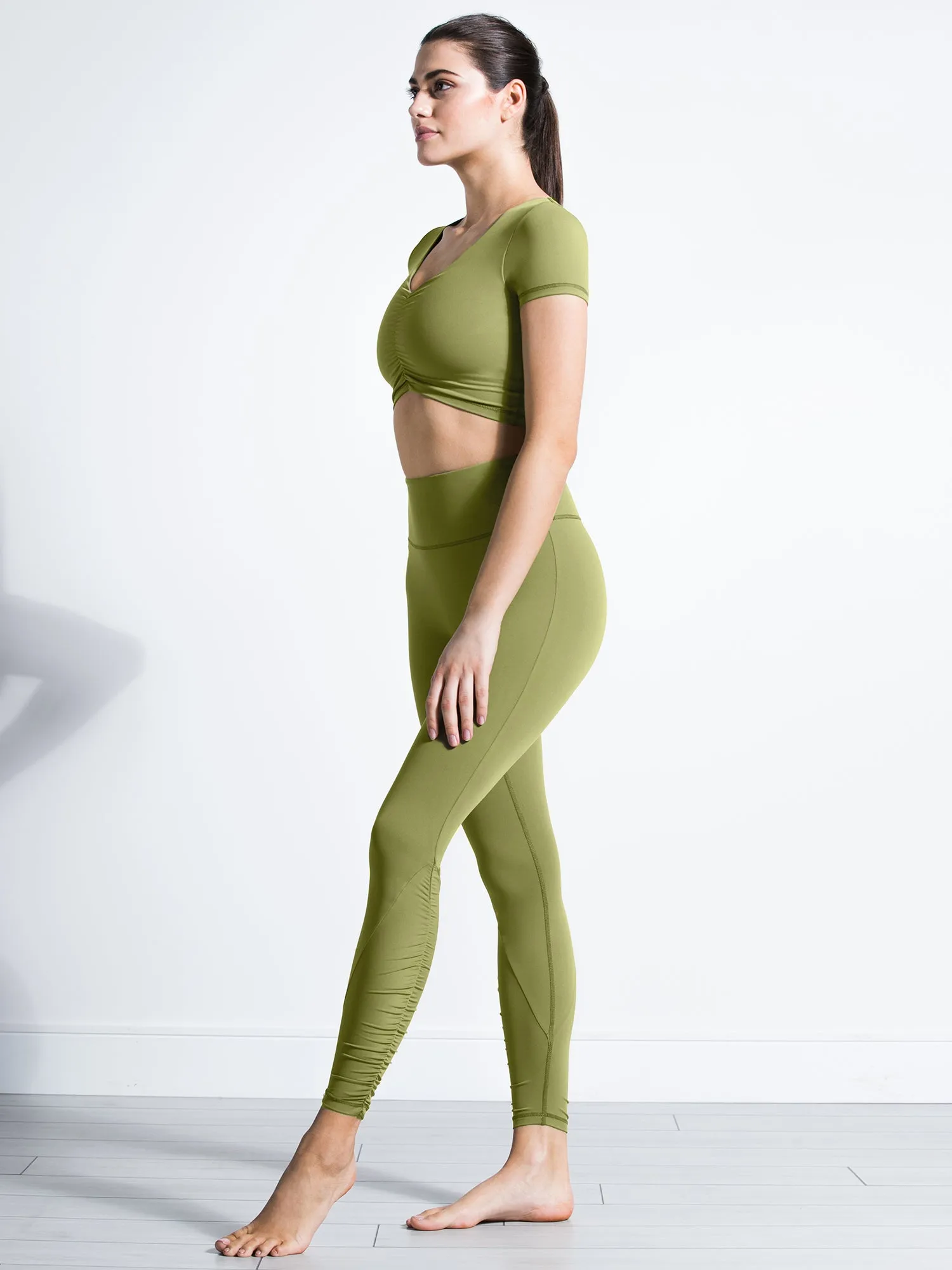 RUCHED NUDE PANTS