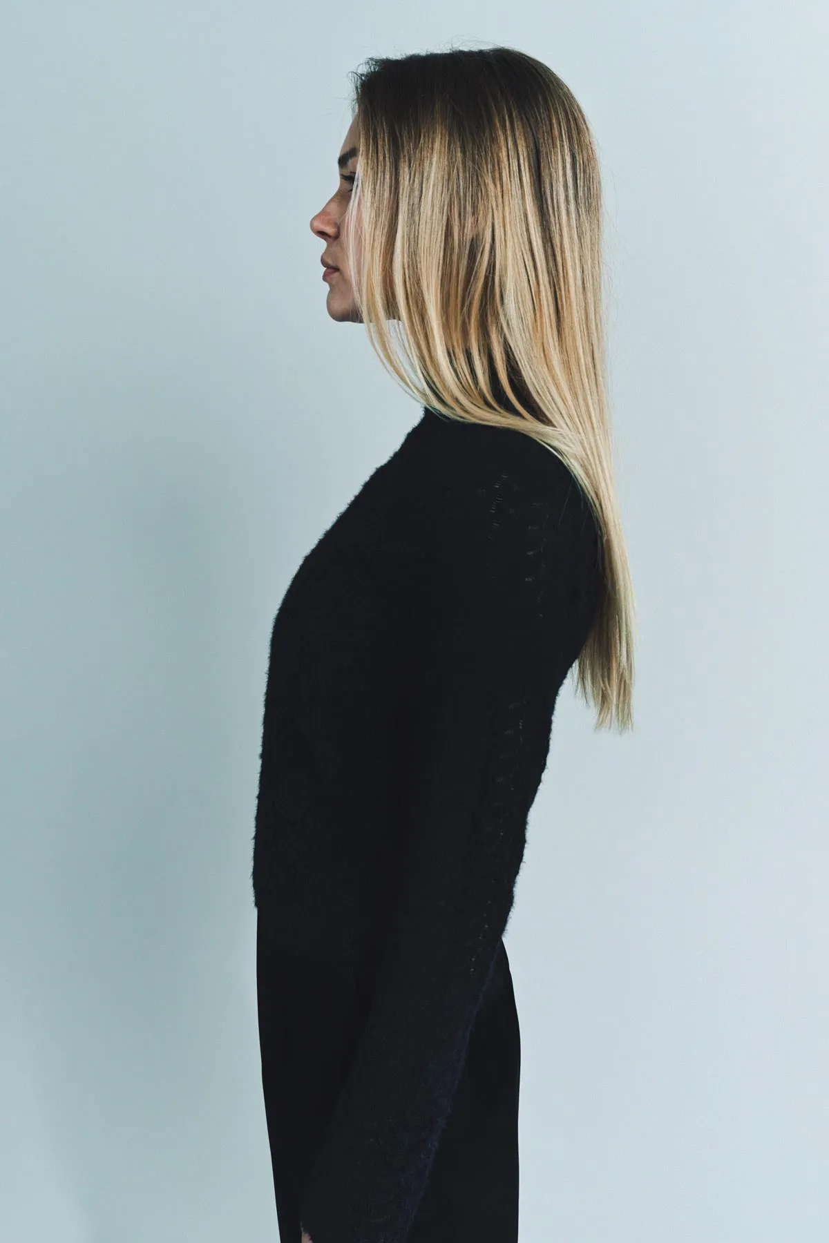 SABLYN | HAILEY B CROPPED MOCK NECK LONG SLEEVE TOP