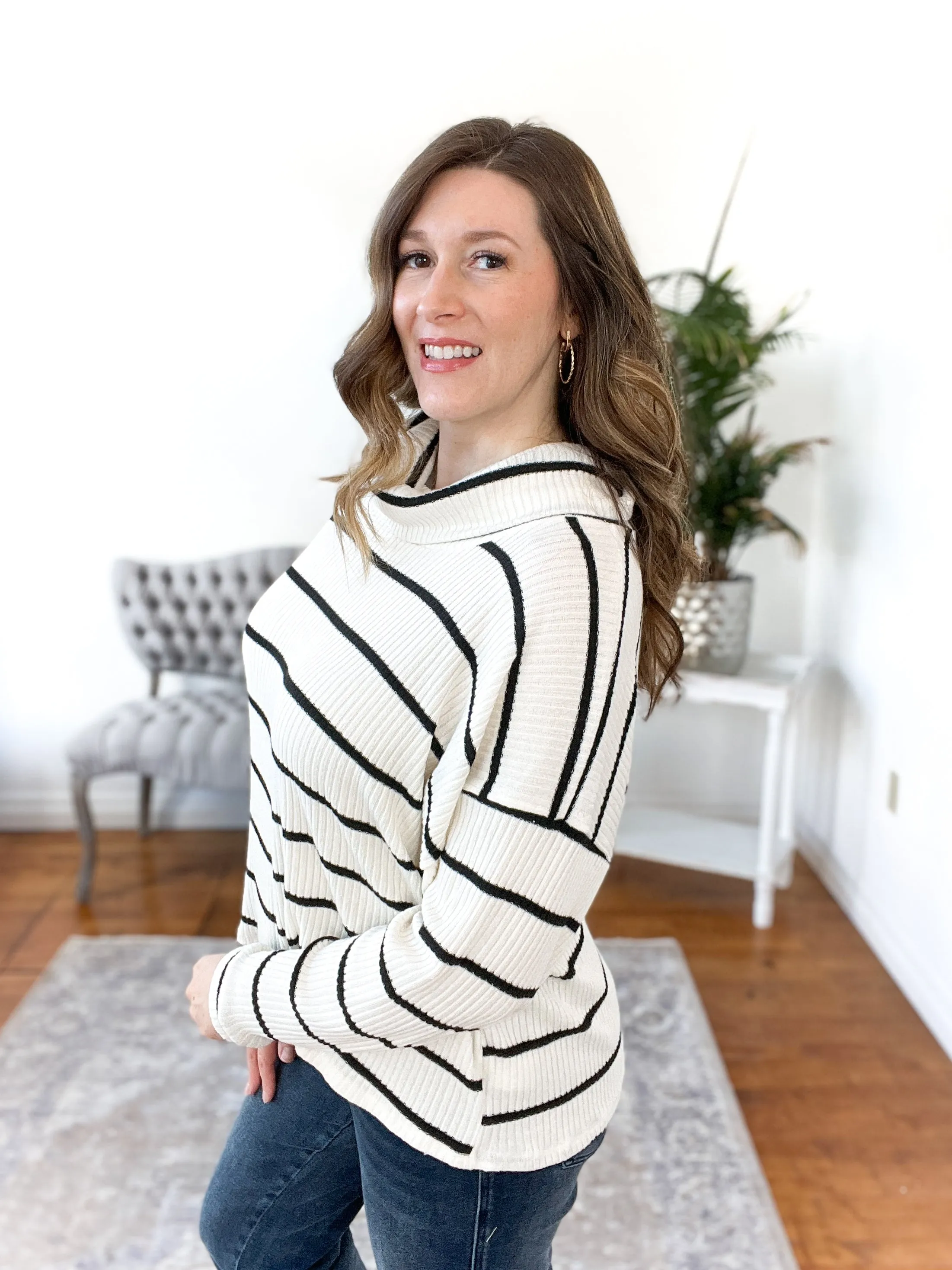 Sally Striped Sweater Top