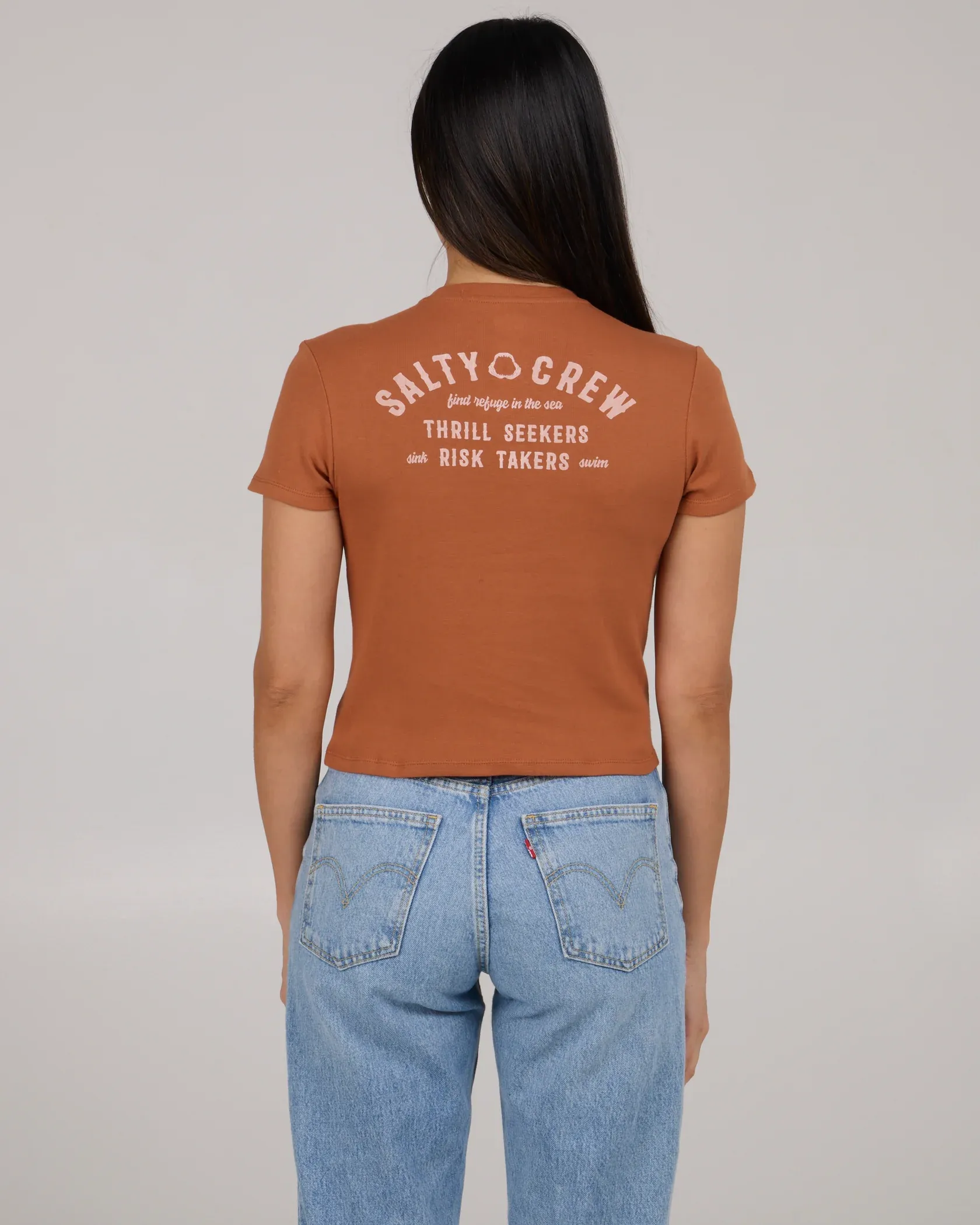 Salty Crew Womens Nite Bite Baby Tee - Sierra
