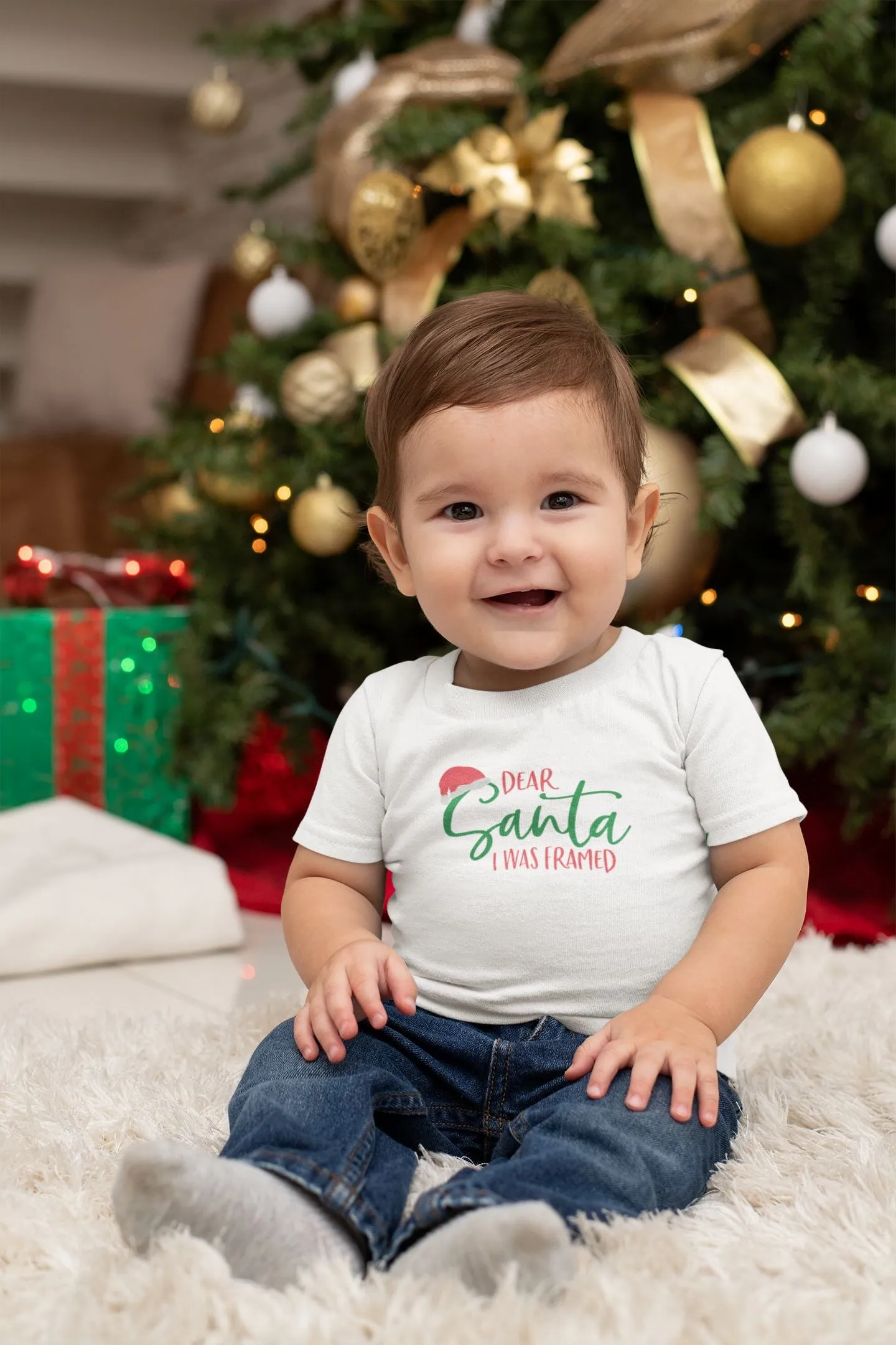 Santa I was Framed Family T-shirts