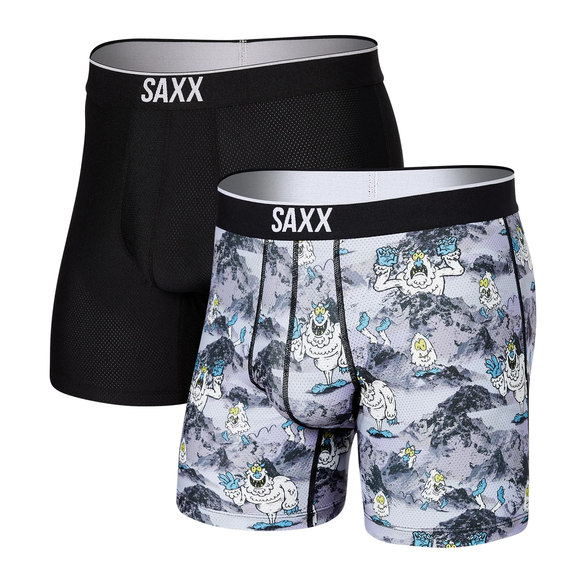 Saxx Volt Boxers (2 Pack) - Abominable Snowman / Black