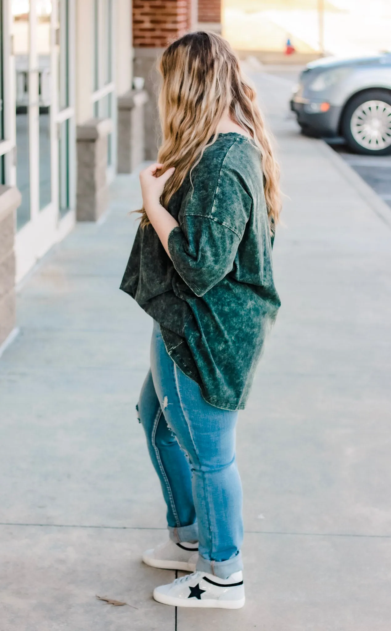 Say You Will Mineral Washed Tee in Army Green