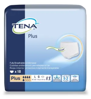 SCA 72338 TENA Protective Underwear, Plus Absorbency, Large (45-58"), CS/72