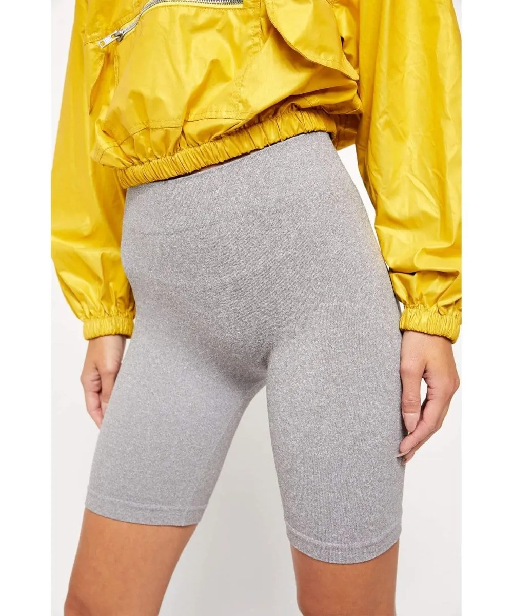 Seamless Bike Short Heather Grey