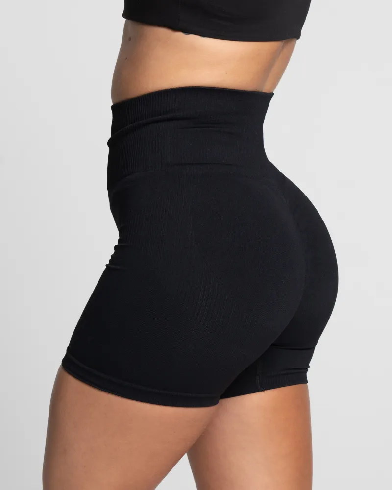 Seamless Bike Short - Onyx (Invisible Scrunch)