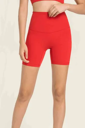 Seamless High-Rise Wide Waistband Biker Shorts