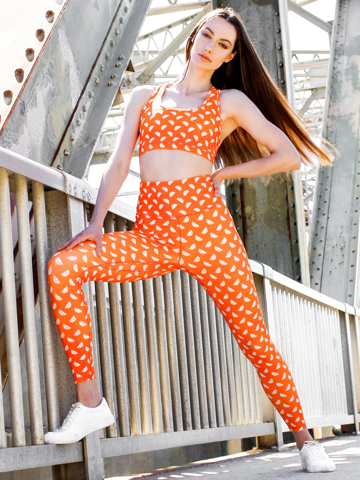 SEAMLESS IMAGE PANTS, ORANGE GALILEO