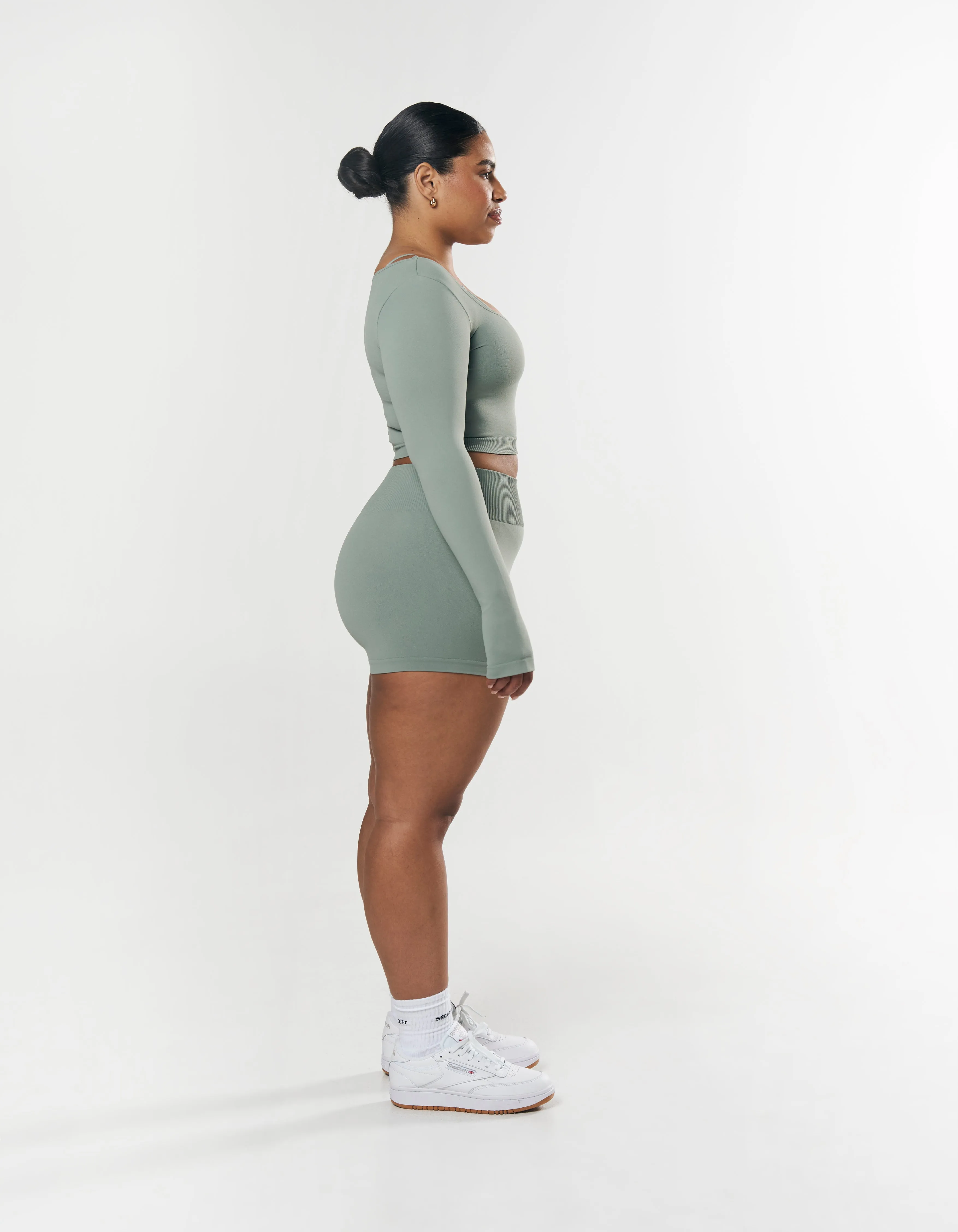 Seamless Mini Biker Shorts - Blue