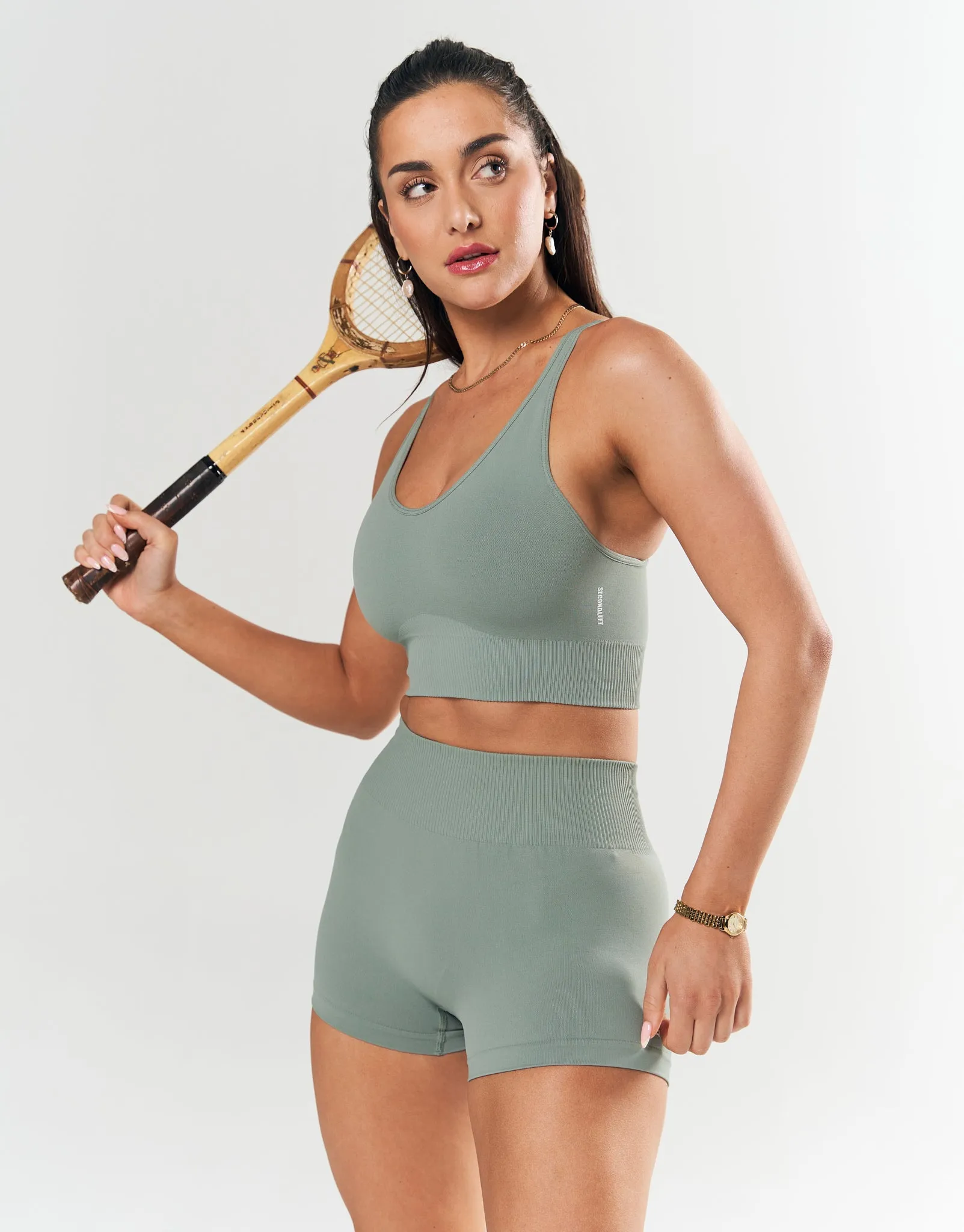 Seamless Mini Biker Shorts - Blue