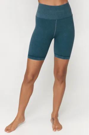 Seamless Ruffle Bikers by Spiritual Gangster | Foliage Mineral Wash