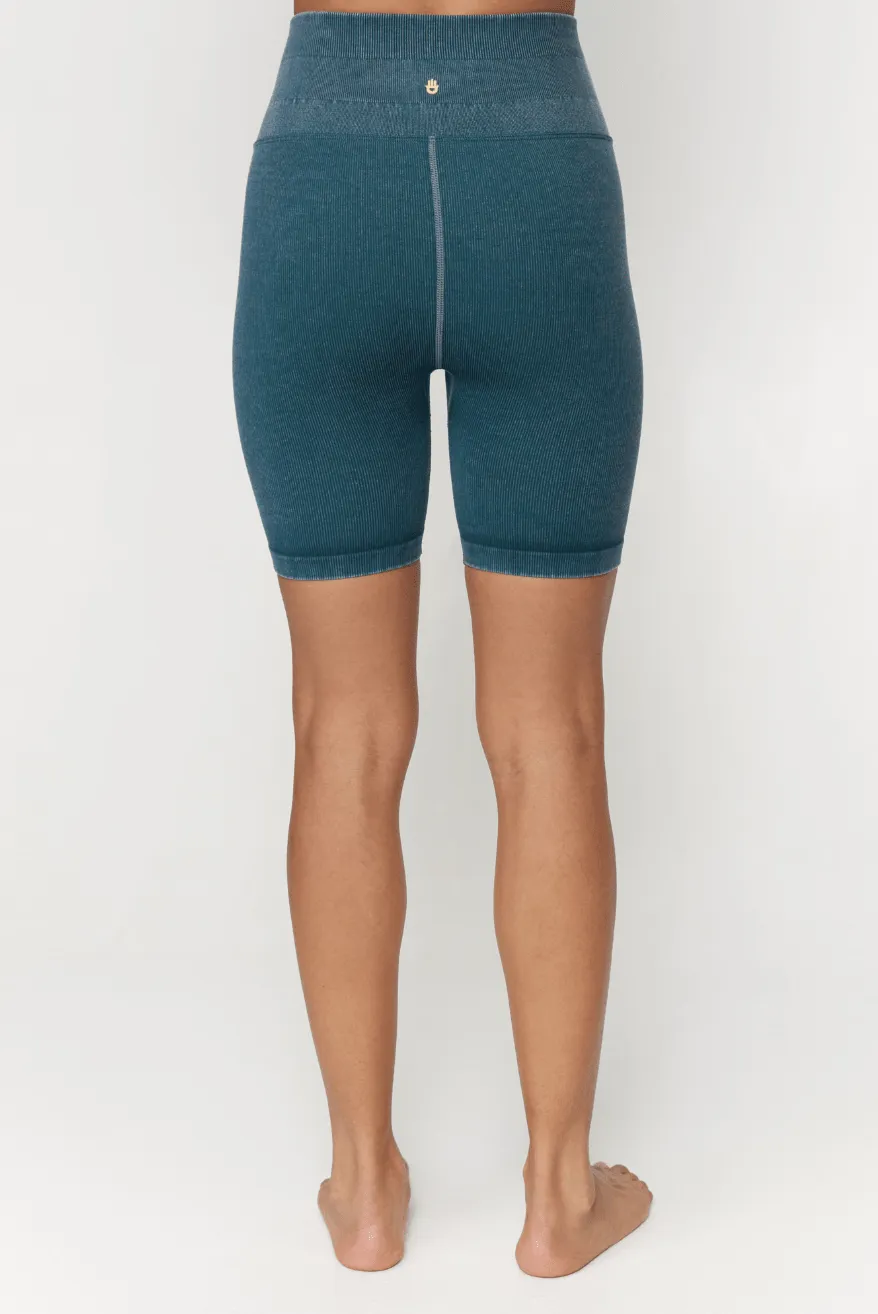 Seamless Ruffle Bikers by Spiritual Gangster | Foliage Mineral Wash