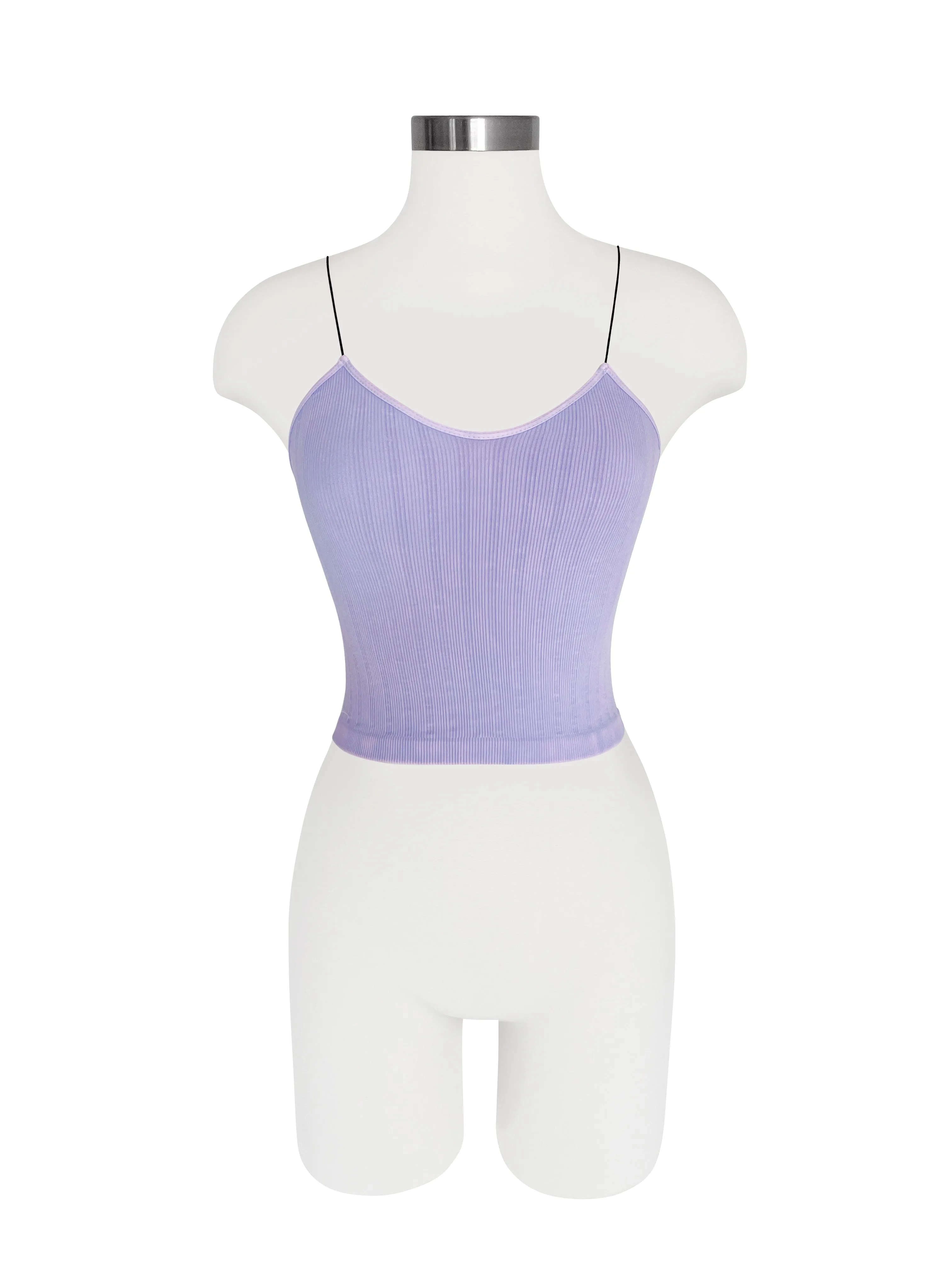 Seamless String Strap Tank - Vintage Wash - Lavender