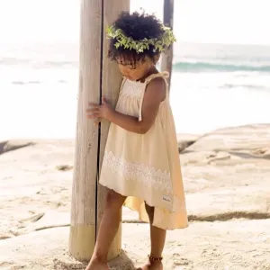 Seashell Hi/Lo Dress - Buttery Cream