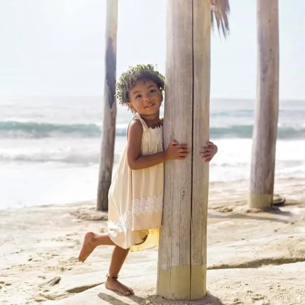 Seashell Hi/Lo Dress - Buttery Cream