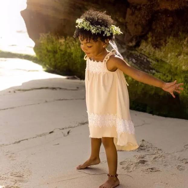 Seashell Hi/Lo Dress - Buttery Cream