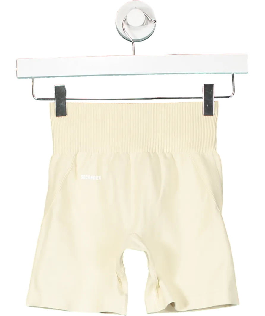Secondleft Yellow Seamless Mini Biker Shorts UK XS