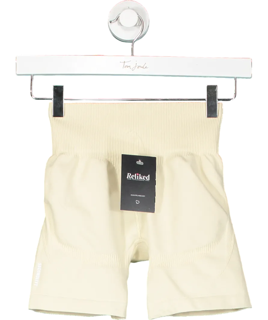 Secondleft Yellow Seamless Mini Biker Shorts UK XS