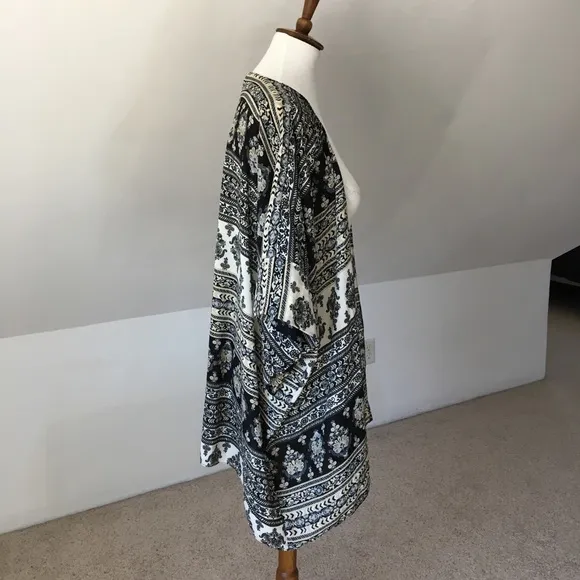 Semi Sheer Oversized Kimono Robe Shawl Jacket