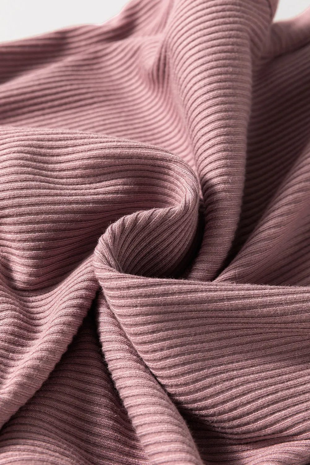 Sepia Rose Ribbed Vest Patchwork Tiered Midi Dress with Pockets