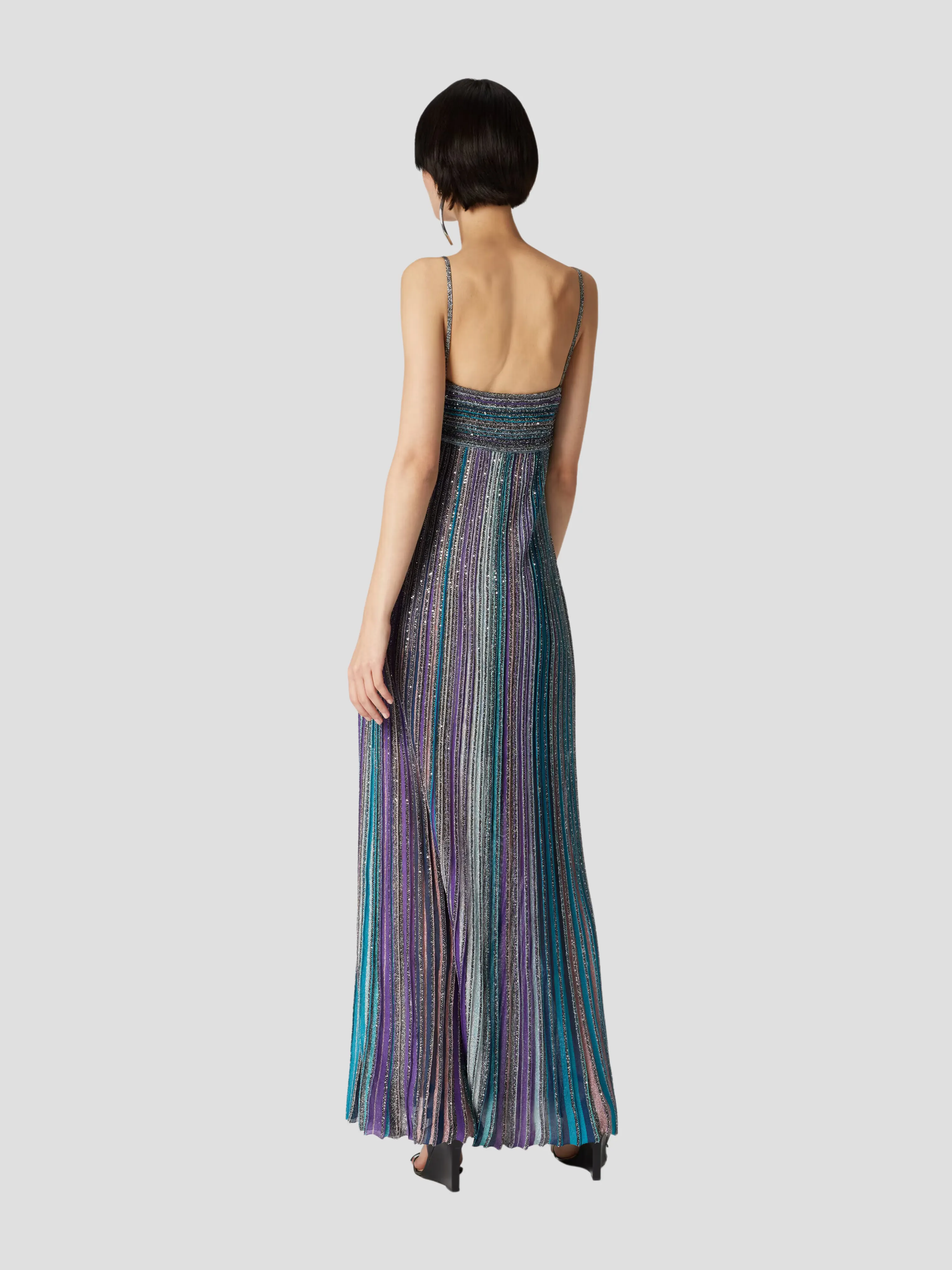 Sequin Lurex Crochet-Knit Gown