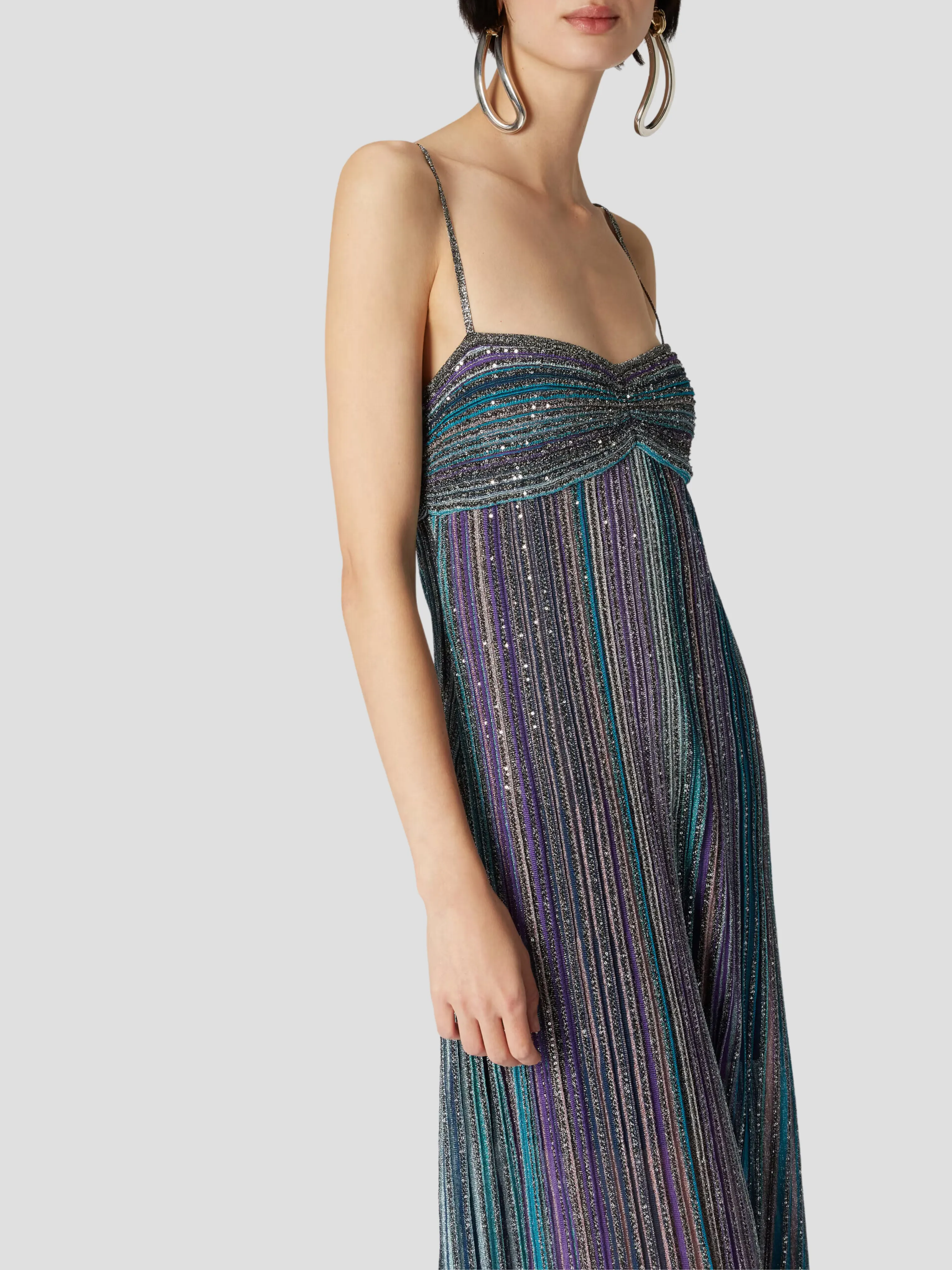 Sequin Lurex Crochet-Knit Gown
