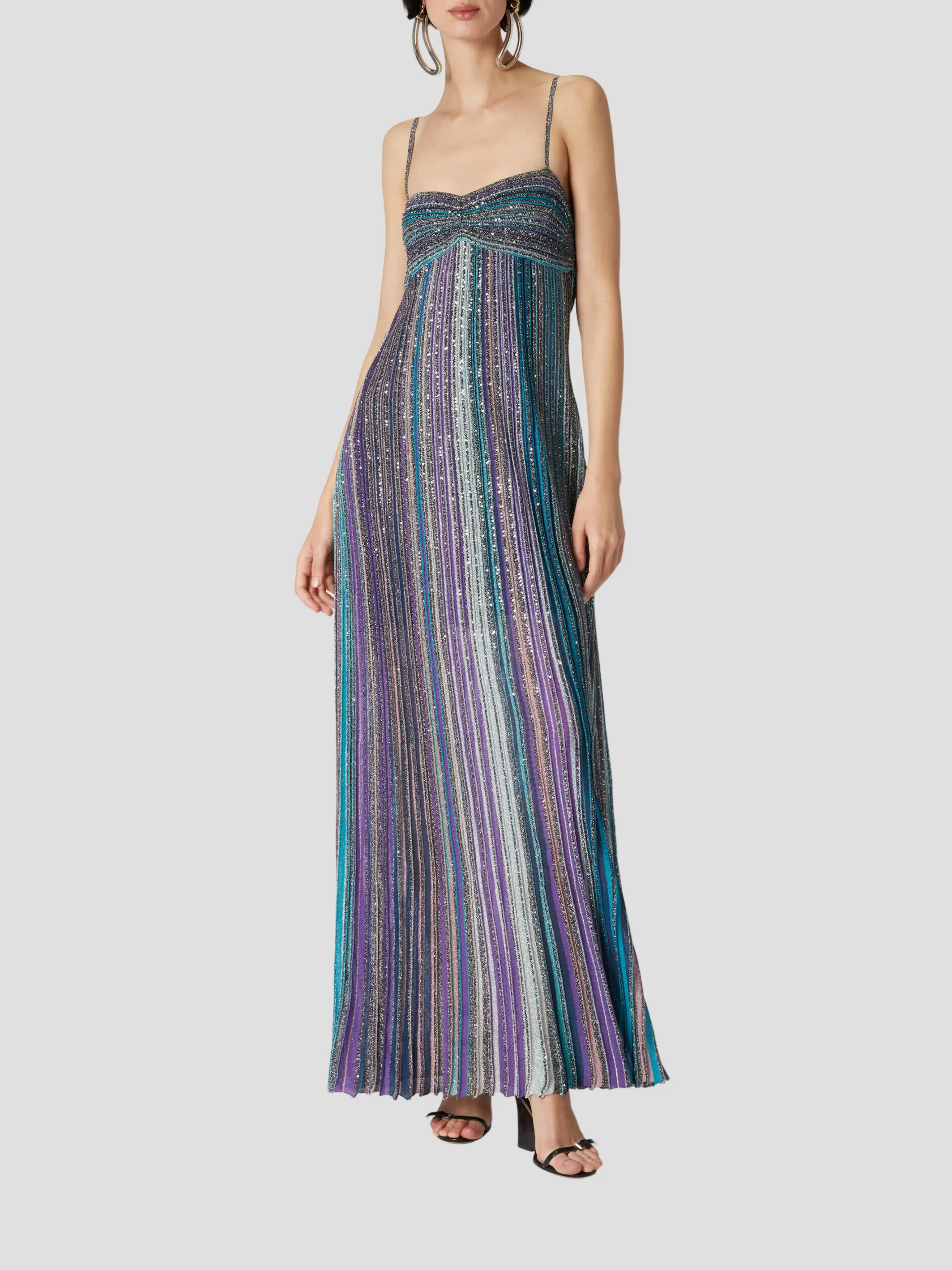 Sequin Lurex Crochet-Knit Gown