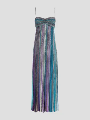 Sequin Lurex Crochet-Knit Gown