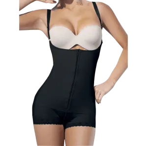 Shapewear Open Bust Power Bodysuit with booty enhancer