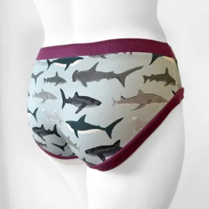 Shark Adult Pants | Women's Knickers | Organic Cotton Underwear