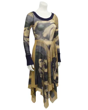 Sheer Hanky Hem Renaissance Sculpture Dress