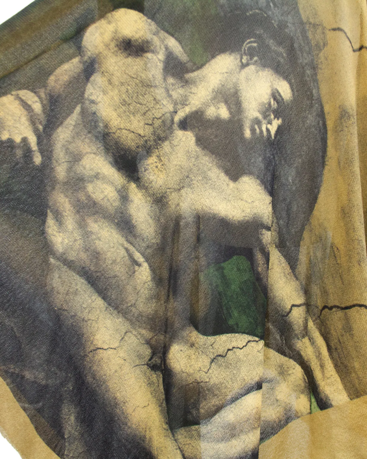 Sheer Hanky Hem Renaissance Sculpture Dress