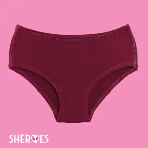 sHEROes School Underwear - Burgundy / Maroon
