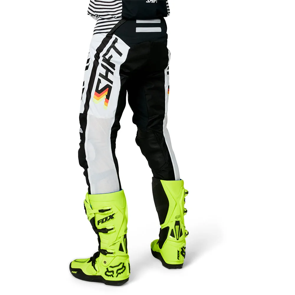 SHIFT BLACK LABEL TARGA PANTS [WHITE/BLACK]