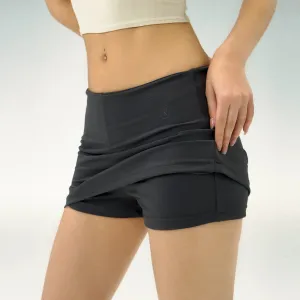Side Logo Seamless Hemline Mini Skirt