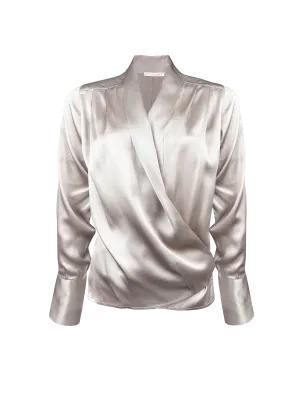 Silk Pleated Shrug - Antique White