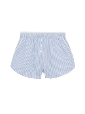 Simkhai Sarah Cotton Short in Blue Hydrangea Stripe