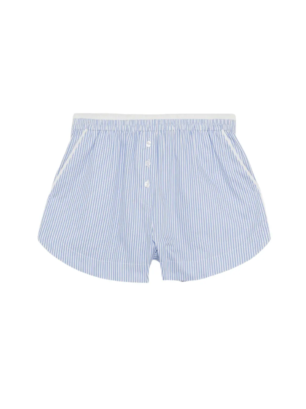 Simkhai Sarah Cotton Short in Blue Hydrangea Stripe