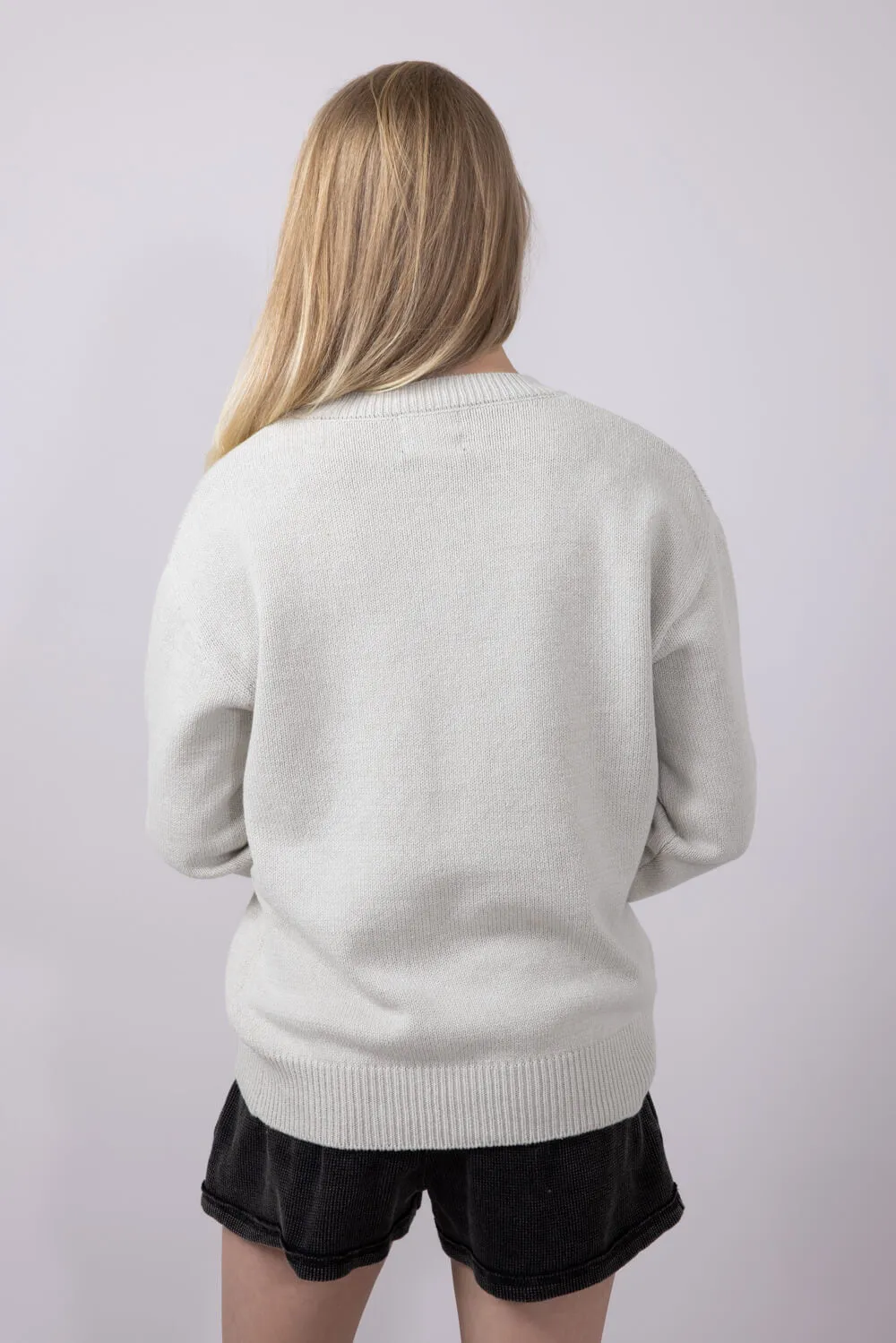 Simply Southern USA Sweater for Women in Grey | 0125-MN-SWTR-USA-GRY