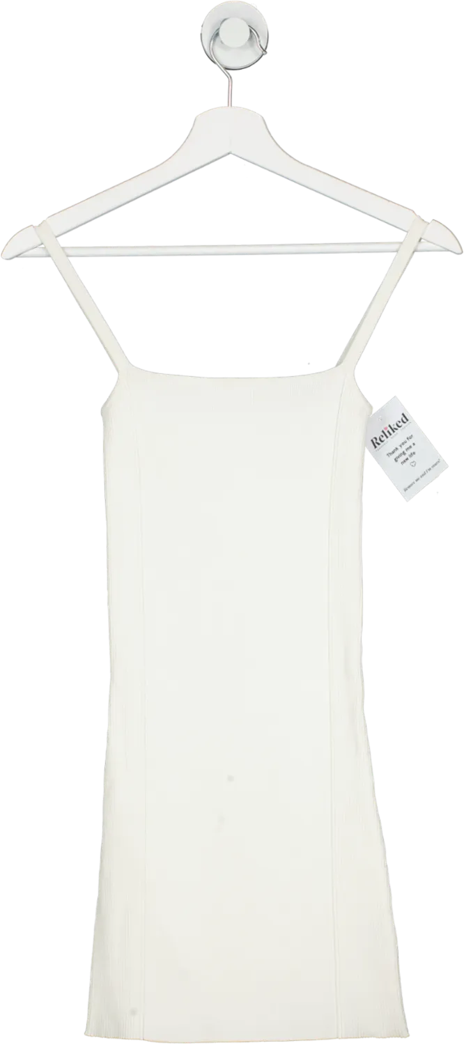 SIR. the Label White Ribbed Knit Mini Dress UK 6