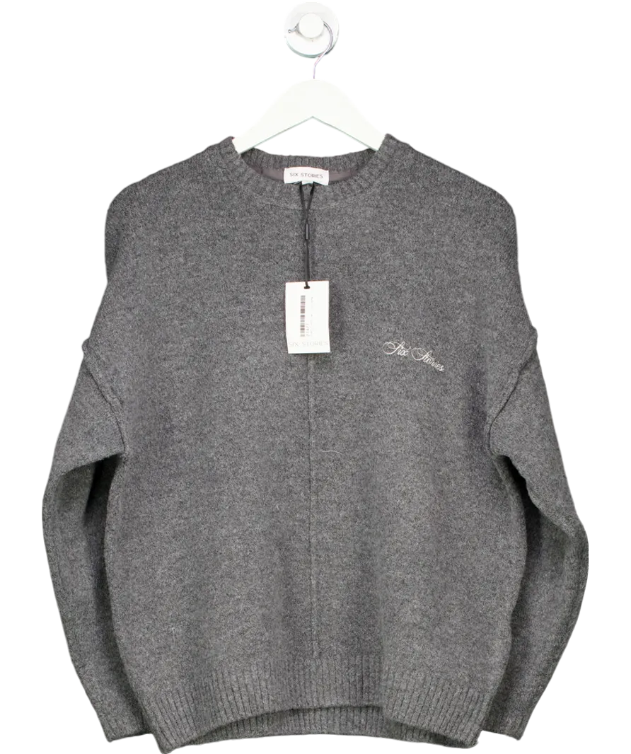 Six Stories Grey Limited Edition Oversized Knit Jumper UK S
