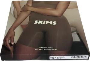 SKIMS Beige Seamless Sculpt Mid Waist Mid Thigh Short - Clay UK XL
