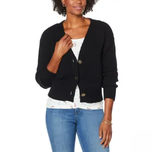 Skinnygirl Women's Camden Button Front Cropped Cardigan Sweater